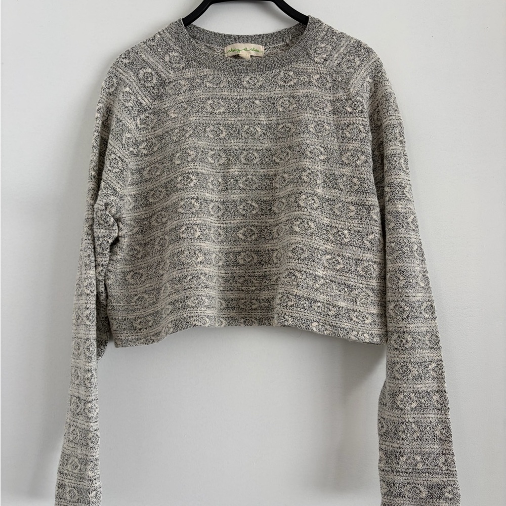 Gray Patterned Women's Sweater